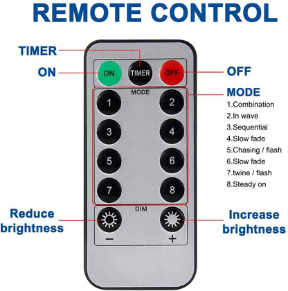 300 Luces LED De Cortina De Hadas De 9.8 X 9.8 Pies Con Control Remoto